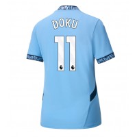 Dres Manchester City Jeremy Doku #11 Domáci pre Ženy 2024-25 Krátky Rukáv